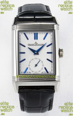 Jaeger-LeCoultre Reverso Super Clone DuoFace Blue/White Steel Replica Watch 