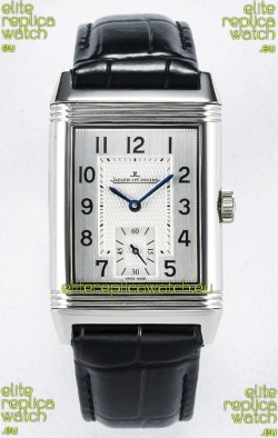 Jaeger-LeCoultre Reverso Super Clone DuoFace Black/White Steel Replica Watch 
