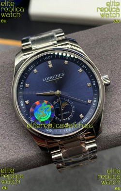 Longines Master Collection Automatic Moonphase Blue Dial Swiss Replica Watch Steel Strap