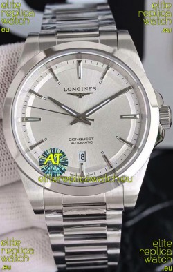 Longines Conquest Automatic Steel Dial Automatic Watch in Steel Casing