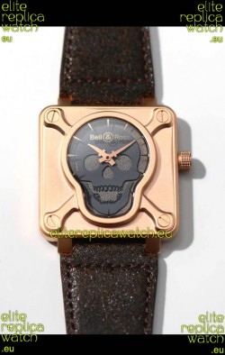 Bell & Ross BR0192 Skull Edition Bronze Casing GREY Skull on Grey Layer Swiss Replica Watch 