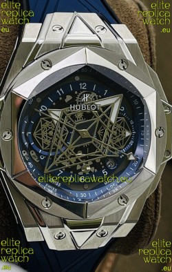 Hublot Big Bang UNICO Sang Bleu II Stainless Steel 1:1 Mirror Quality Swiss Replica Watch 