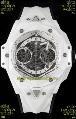 Hublot Big Bang UNICO Sang Bleu II White Ceramic 1:1 Mirror Quality Swiss Replica Watch 
