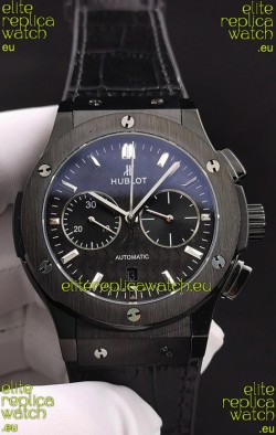 Hublot Classic Fusion Chronograph Ceramic Casing/Bezel Carbon Dial 1:1 Mirror Replica Watch 