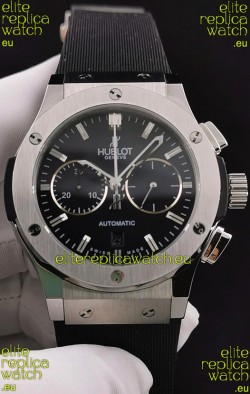 Hublot Classic Fusion Chronograph Stainless Steel Casing Black Dial 1:1 Mirror Replica Watch 