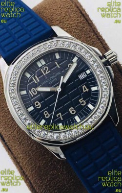 Patek Philippe Aquanaut 5067A Swiss Replica Watch in Stainless Steel Diamonds Bezel 35MM