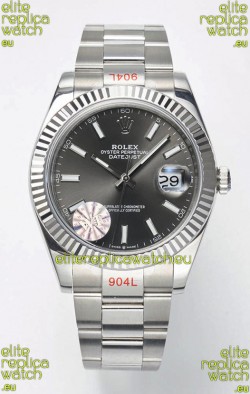 Rolex Datejust Cal.3235 Movement Swiss Watch 1:1 Mirror Replica 904L Steel 41MM - Grey Dial 