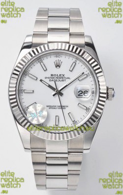 Rolex Datejust Cal.3235 Movement Swiss Watch 1:1 Mirror Replica 904L Steel 41MM - White Dial 