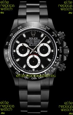 Rolex Daytona Blaken 1:1 Swiss Mirror Replica Black Dial Cal.4130 Movement (WITH BOX) 
