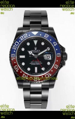 Rolex GMT Masters II REF.126710BLRO PEPSI BLAKEN Swiss Replica - 904L Steel in DLC Coating