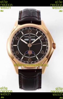 Vacheron Constantin Fiftysix Edition Rose Gold Watch 904L Steel 1:1 Mriror Replica Black Dial 