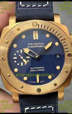 Panerai Submersible PAM01074 Blue Abisso Edition 1:1 Mirror Replica Watch in Blue Dial 42MM