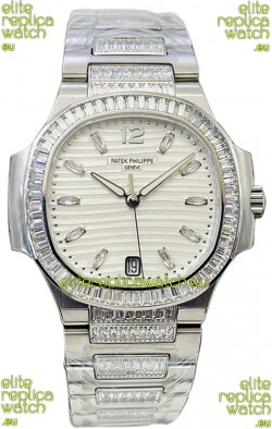 Patek Philippe Nautilus 7118 35MM 1:1 Stainless Steel White Dial 1:1 Mirror Replica Watch