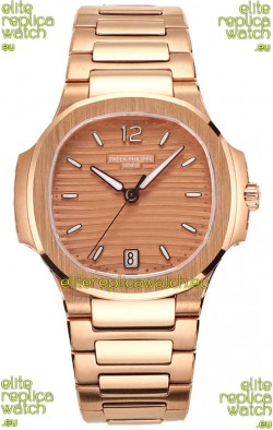 Patek Philippe Nautilus 7118R 35MM 1:1 Rose Gold Case & Dial 1:1 Mirror Replica Watch