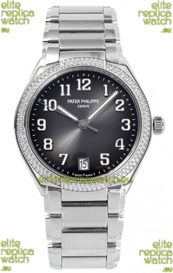 Patek Philippe Twenty-4 Grey Dial 904L Steel Casing 1:1 Mirror Replica Watch 36MM