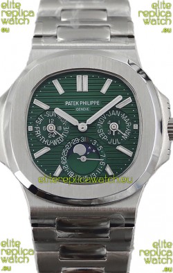 Patek Philippe Nautilus 5740 Perpetual Calendar Stainless Steel Green Dial Swiss Replica Watch 