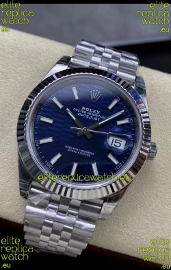 Rolex Datejust Cal.3235 Movement 1:1 Mirror Replica 904L Steel 41MM - Blue Fluted Motif Dial