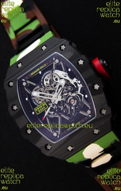 Richard Mille RM35-01 Rafael Nadal Forged Carbon Case with Camouflage Rubber Strap 