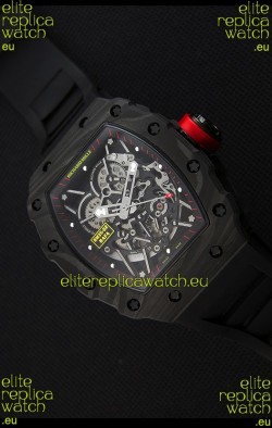 Richard Mille RM35-2 Rafael Nadal Forged Carbon Case with Black Rubber Strap
