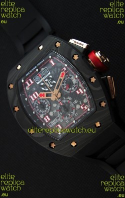 Richard Mille RM011 Romain Grosjean Lotus F1 Edition Forged Carbon Case Swiss Watch 