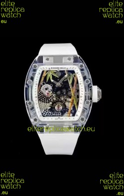 Richard Mille RM26-01 Tourbillon Panda Transparent Sapphires Casing Watch - Super Clone Replica