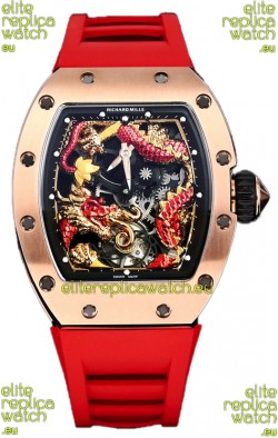 Richard Mille RM057 Dragon Dial Rose Gold Plated Watch in Swiss Automatic Movement