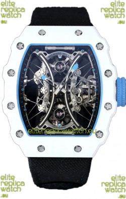 Richard Mille RM53-01 Pablo Mac Donough White TPT CASE Black Nylon Strap Swiss Replica Watch