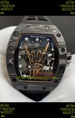 Richard Mille RM66 Flying Genuine Tourbillon Black Carbon Superclone Replica Watch 