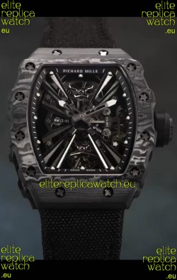 Richard Mille RM12-01 Carbon Fiber Case Genuine Tourbillon Movement 1:1 Mirror Replica Watch
