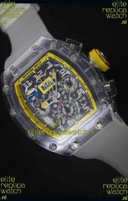 Richard Mille RM056-1 Tourbillon Felipe Massa Chronograh Yellow Bezel Watch