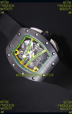 Richard Mille RM061 Ceramic Case Swiss Yellow/Green Bezel Replica Watch
