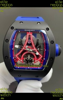 Richard Mille RM52-03 Paris Saint-Germain Tourbillon Black Ceramic Swiss Replica Watch 