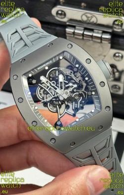 Richard Mille Super Clone RM055 Ceramic/Titanium Grey Casing with Genuine Tourbillon Watch 