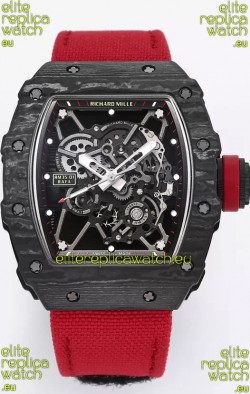 Richard Mille RM35-01 Rafael Nadal Carbon Fiber Casing with Genuine Tourbillon Super Clone Watch