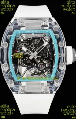 Richard Mille RM35-01 Rafael Nadal Transparent Sapphires Casing with Genuine Tourbillon Super Clone Watch