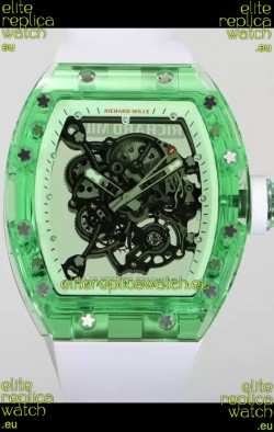Richard Mille RM055 Transparent Sapphires Casing with Genuine Tourbillon Super Clone Watch