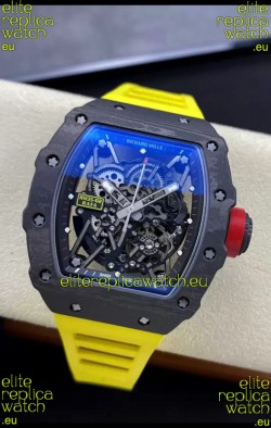 Richard Mille RM35-02 Rafael Nadal Carbon Fiber Casing with Genuine Tourbillon Super Clone Watch