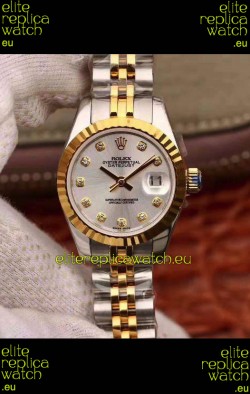 Rolex Datejust Ladies 28MM Cal.3135 Movement Swiss Replica in 904L Steel Yellow Gold 2 Tone Case