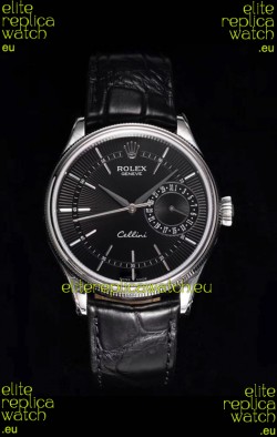 Rolex Cellini Date Ref#50519 Replica 1:1 Mirror 904L Steel Watch Black Dial