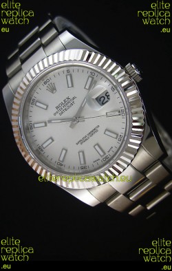 Rolex Datejust Japanese Replica Watch - Grey Dial in 41MM with Oyster Strap