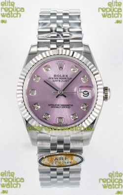 Rolex Super Clone Datejust ETA 2688 Movement 31MM Stainless Steel Case Pink Dial Watch