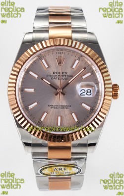 Rolex Super Clone Datejust ETA 3235 Movement 41MM Two Tone Rose Gold Plating and Dial Watch