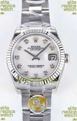 Rolex Super Clone Datejust ETA 2688 Movement 31MM Stainless Steel Pearl Dial Watch 