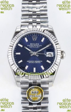 Rolex Super Clone Datejust ETA 2688 Movement 31MM Stainless Steel Blue Dial Watch 