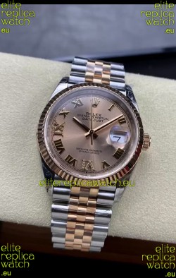 Rolex Datejust 126231-0027 36MM Swiss Replica in 904L Steel in Gold Dial 1:1 Mirror Replica