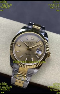 Rolex Datejust M126333 41MM ETA3235 72 Hours Power Gold Dial Oyster 1:1 Mirror Replica Yellow Gold 904L Steel