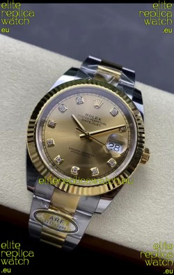 Rolex Datejust M126333 41MM ETA3235 72 Hours Power Gold Diamonds Dial 1:1 Mirror Replica Yellow Gold 904L Steel