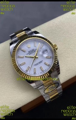 Rolex Datejust M126333 41MM ETA3235 72 Hours Power White Dial Oyster 1:1 Mirror Replica Yellow Gold 904L Steel