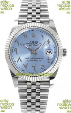 Rolex Datejust M126300 41MM ETA3235 Ice Blue Arabic Dial - 904L Steel Casing 