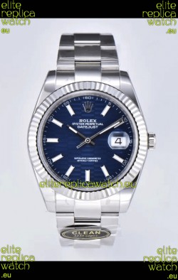 Rolex Datejust Cal.3235 Movement 1:1 Mirror Replica 904L Steel 41MM - Blue Fluted Motif Dial